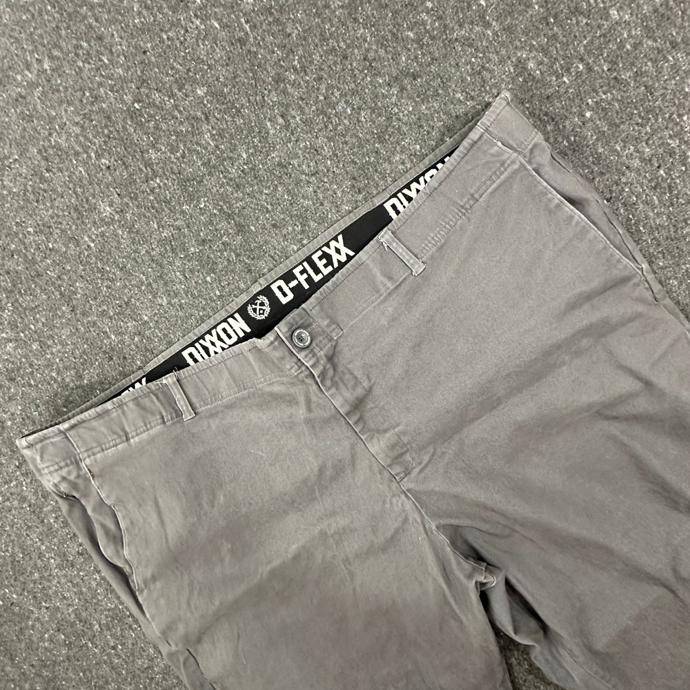 Dixxon D-Flexx Chino Pants Mens 48x34 Gray Straight Leg Stretch Casual Workwear